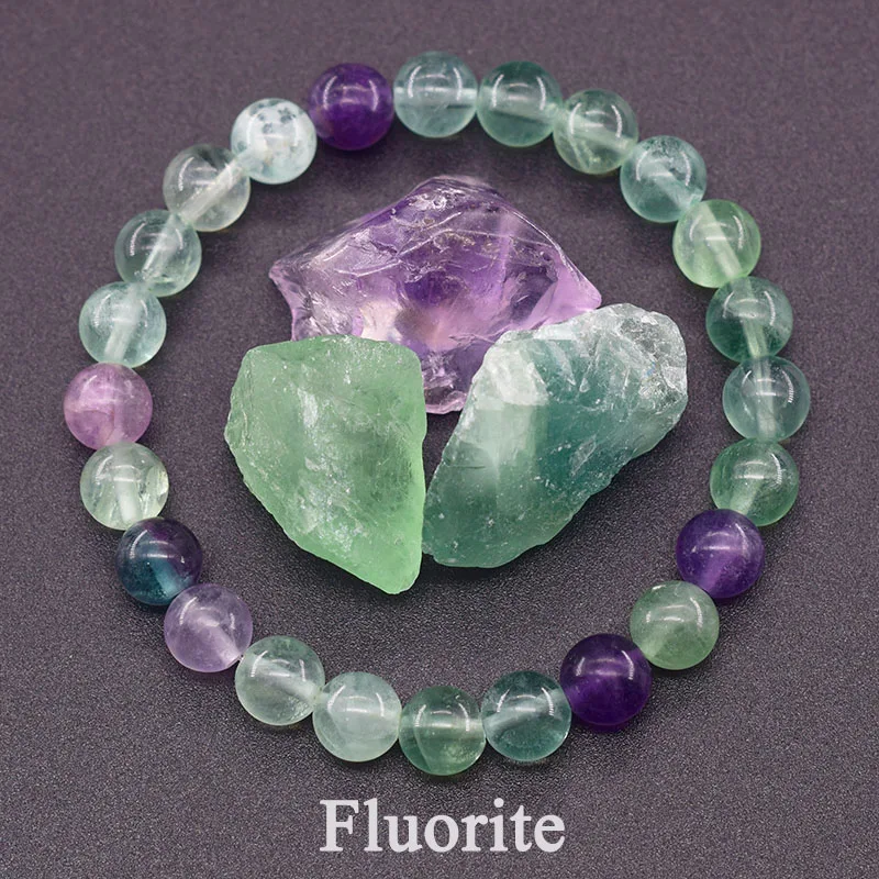Natural Stone Bead Bracelets Flourite
