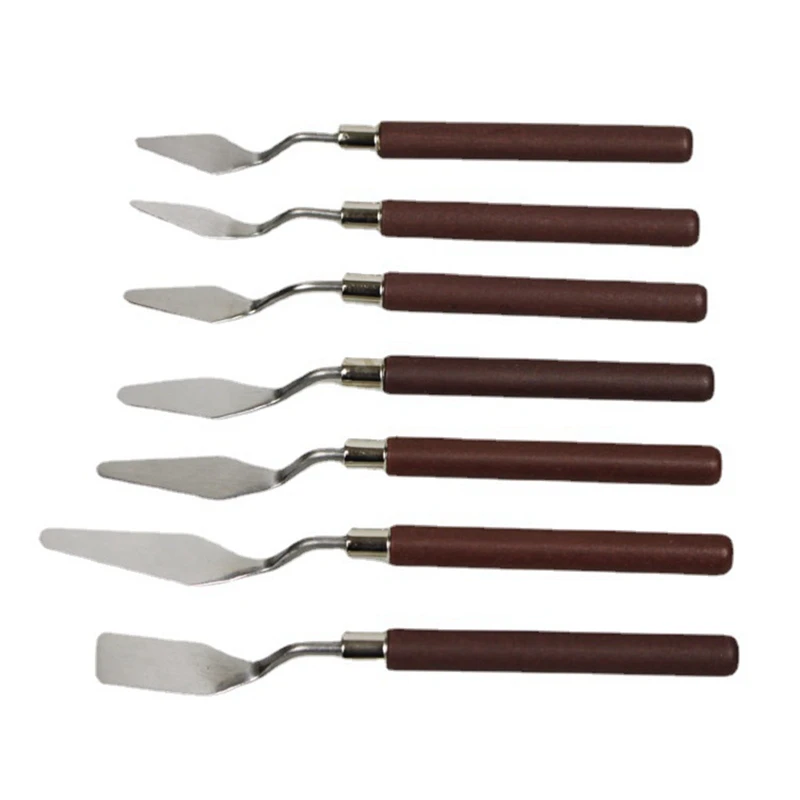 7 Pcs Oil Painting Knife Set Oil Painting Shovel Oil Painting Palette Knife Oil Acrylic Painting Tools For Color Mixing
7 Pcs Oil Painting Knife Set Oil Painting Shovel Oil Painting Palette Knife Oil Acrylic Painting Tools For Color Mixing
