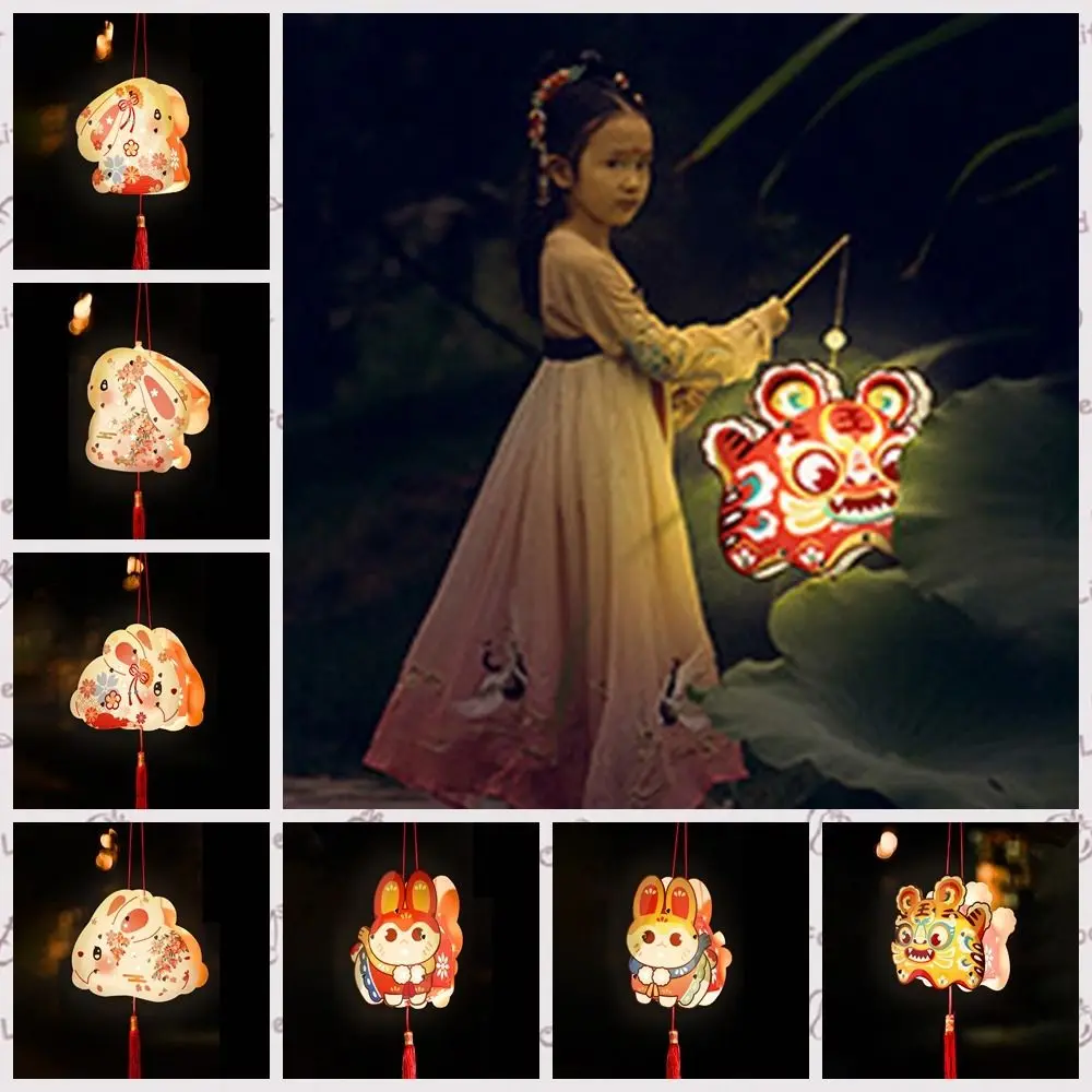 

Фонарь «сделай сам» в китайском стиле, в форме кролика, кролика, винтажный фонарь для фестиваля средней осени, фотообои