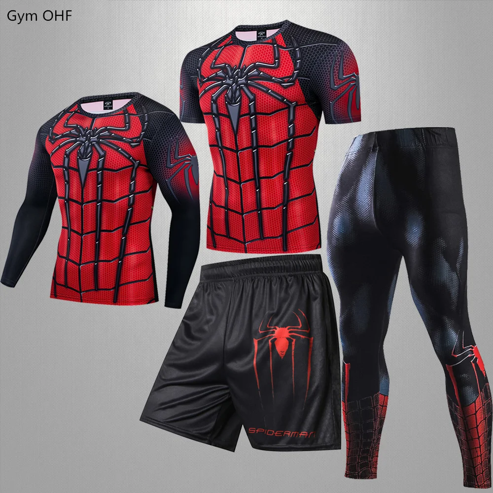 

Мужской комплект из футболки с 3D-принтом и шортов для ММА, спортивный костюм для тренировок в тренажерном зале, BJJ Rashguard, спортивный костюм для кикбоксинга, одежда для ММА