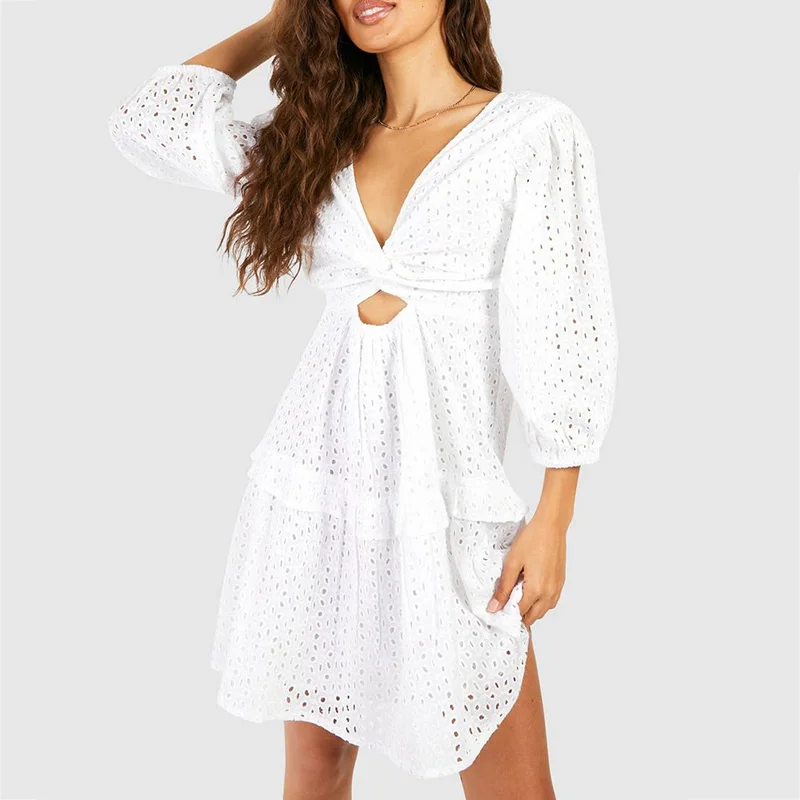 Женское платье, популярное классическое женское платье с V-образным вырезом, модное базовое платье с открытой спиной и шнуровкой
Женское платье, популярное классическое женское платье с V-образным вырезом, модное базовое платье с открытой спиной и шнуровкой