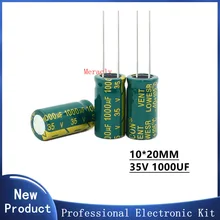 Aluminum electrolytic capacitors 35V 1000UF 1000UF 35V power supply special high-frequency crystal 100pcs Size:10*20MM New
Aluminum electrolytic capacitors 35V 1000UF 1000UF 35V power supply special high-frequency crystal 100pcs Size:10*20MM New