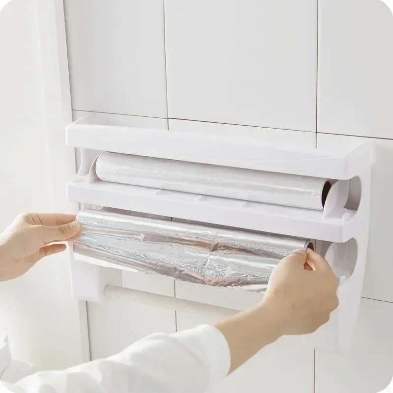 Storage Holder Hanging Wall Wrap Cutter Organizer Plastic Kitchen Paper Film Rack Towel Refrigerator Cling
Storage Holder Hanging Wall Wrap Cutter Organizer Plastic Kitchen Paper Film Rack Towel Refrigerator Cling
