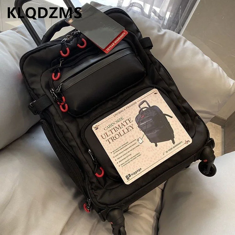 

KLQDZMS Oxford Cloth Suitcase 18"20 Lightweight Duffel Bag 22 Inch Multifunctional Trolley Case Boarding Box Cabin Luggage