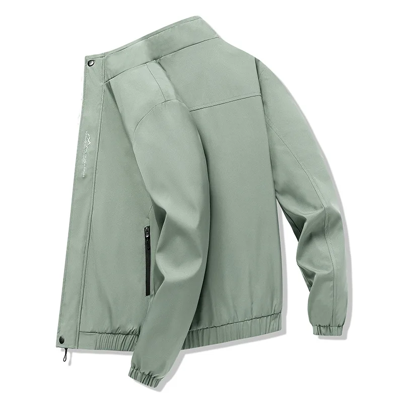 

Spring Autumn Men's Thin Standing Neck Casual Jacket Fashion Handsome Loose Sports Jacket Oversized Cardigan Windbreaker