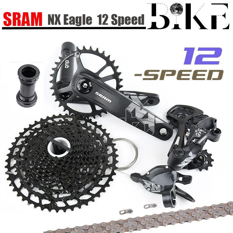

SRAM NX Eagle 1x12 12 Speed 12V Groupset Kit Crankset DUB 175 170mm Trigger Shifter Rear Derailleur RD 11-50T Cassette K7 Chain