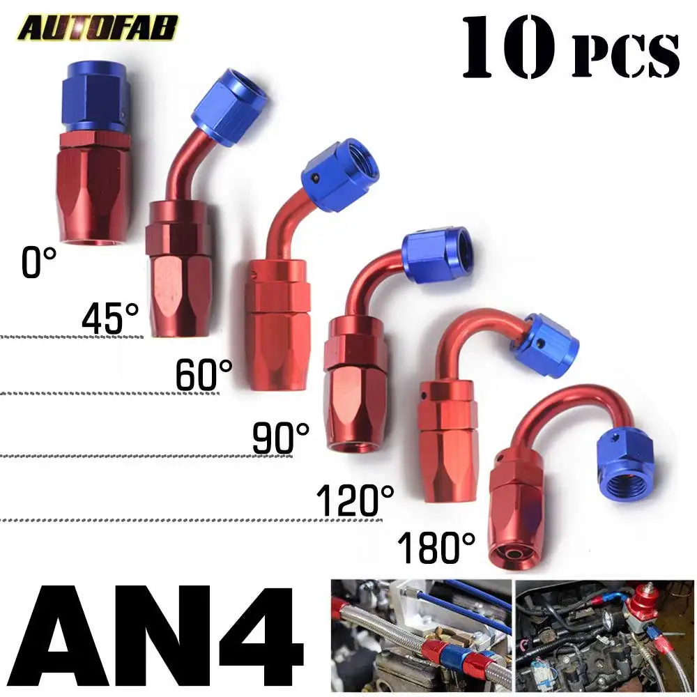 10PCS/LOT Universal AN4 Straight Anoized Aluminum Oil Fuel Hose End Fitting 0 45 60 90 120 180 Degree Oil Cooler Adapter Kits
10PCS/LOT Universal AN4 Straight Anoized Aluminum Oil Fuel Hose End Fitting 0 45 60 90 120 180 Degree Oil Cooler Adapter Kits