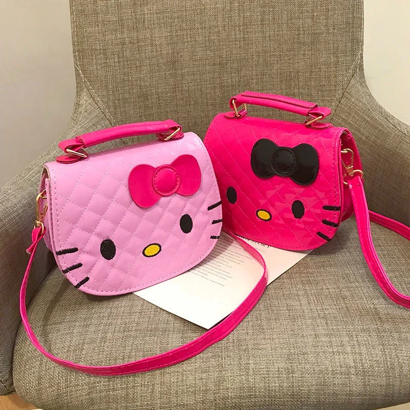 

Новинка 2024, сумки через плечо Hello Kittys для девочек, водонепроницаемая сумка-мессенджер с милым мультяшным рисунком, модная детская сумка с аниме, подарки на день рождения