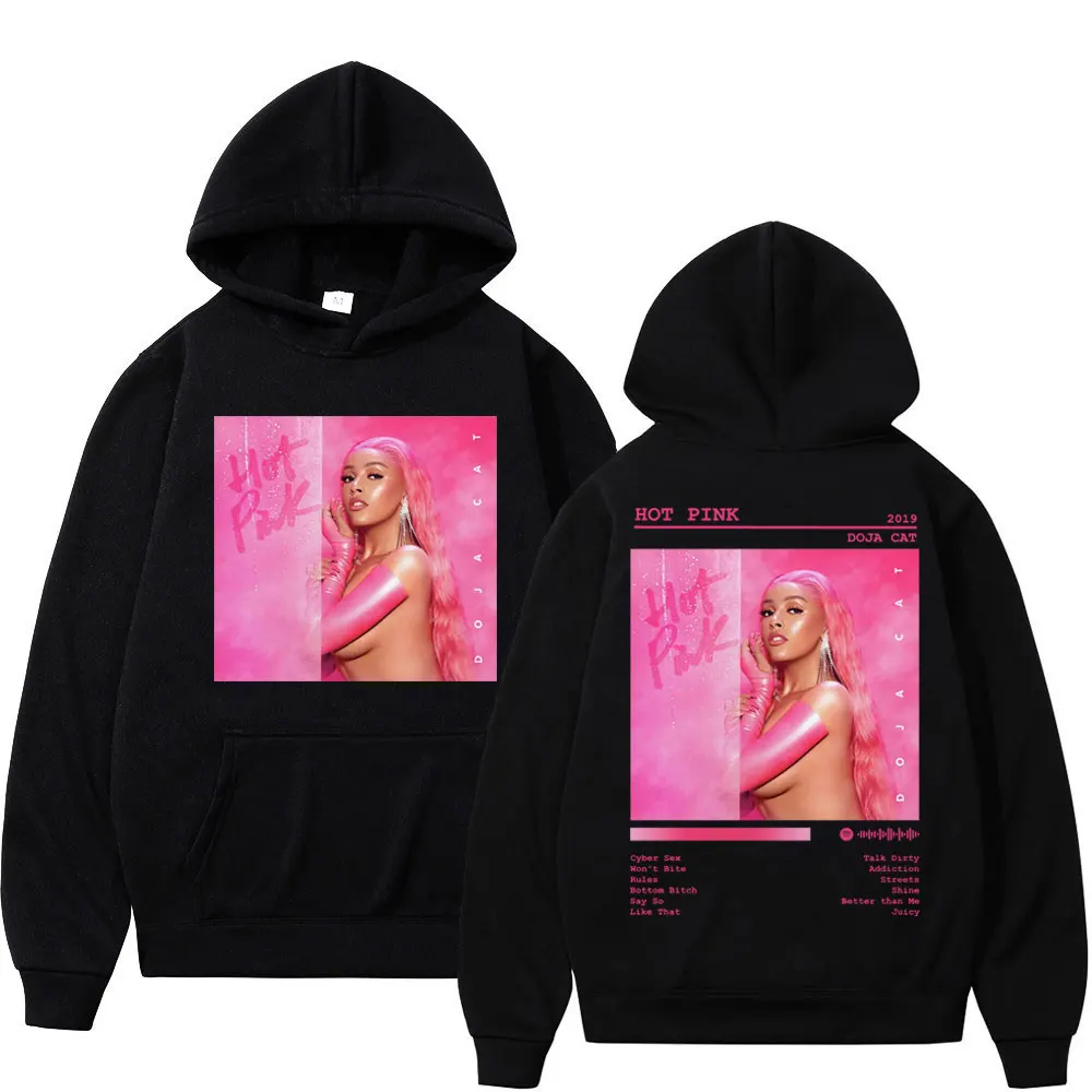 

Singer Doja Cat Music Album Print Hoodie Hot Pink Poster Double Sided Graphic Sweatshirt Men Women Fashion Aesthetics Pullovers