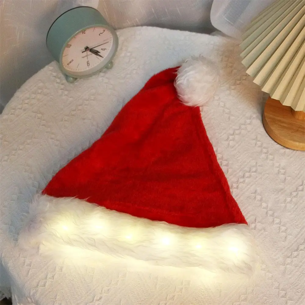 

Christmas Decorations Plush Ball Snowman Santa Claus Christmas LED Hats Men Beanies Korean Winter Caps Women Skullies Caps