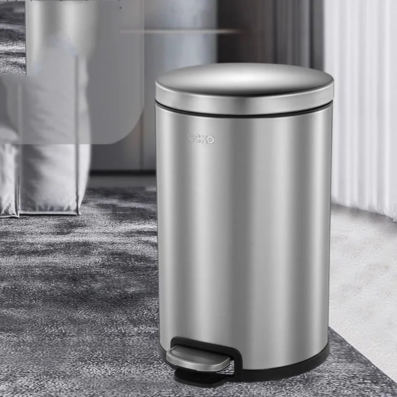 Round Trash Bin Kitchen Dustbin Stainless Steel Luxury Bathroom Trash Bin Recycle Organizer Cubo De Basura Room Furniture
Round Trash Bin Kitchen Dustbin Stainless Steel Luxury Bathroom Trash Bin Recycle Organizer Cubo De Basura Room Furniture