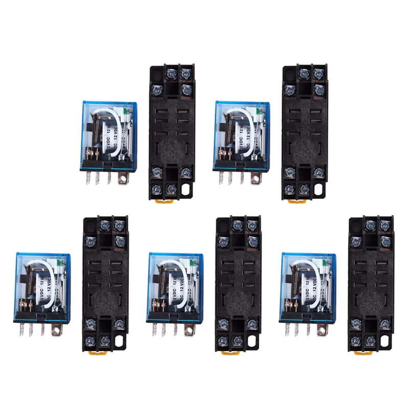 5X12V DC реле мощности катушки DPDT LY2NJ HH62P-L 10A с основанием для разъема PTF08A
5X12V DC реле мощности катушки DPDT LY2NJ HH62P-L 10A с основанием для разъема PTF08A