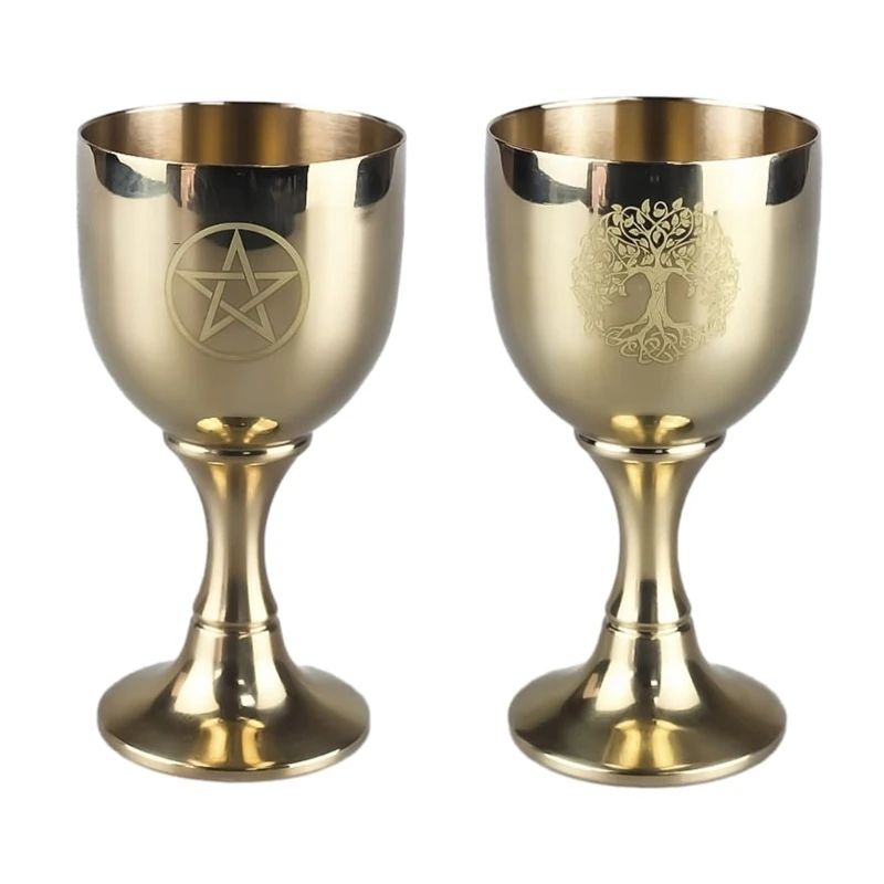 Vintage Holy Water Cup Coppers Goblet Wiccan Altar Small Wine Cup Decoration Mysterious Tree/Star Pattern Goblet
Vintage Holy Water Cup Coppers Goblet Wiccan Altar Small Wine Cup Decoration Mysterious Tree/Star Pattern Goblet