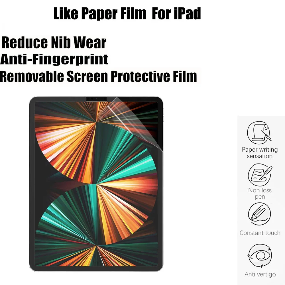 Paper Feel Screen Protector Film Matte PET Painting Write For iPad 10 2022 9 8 7 Air 5 4 3 Mini 6 5 4 Pro 12.9 11 10.9 10.5 10.2
Paper Feel Screen Protector Film Matte PET Painting Write For iPad 10 2022 9 8 7 Air 5 4 3 Mini 6 5 4 Pro 12.9 11 10.9 10.5 10.2