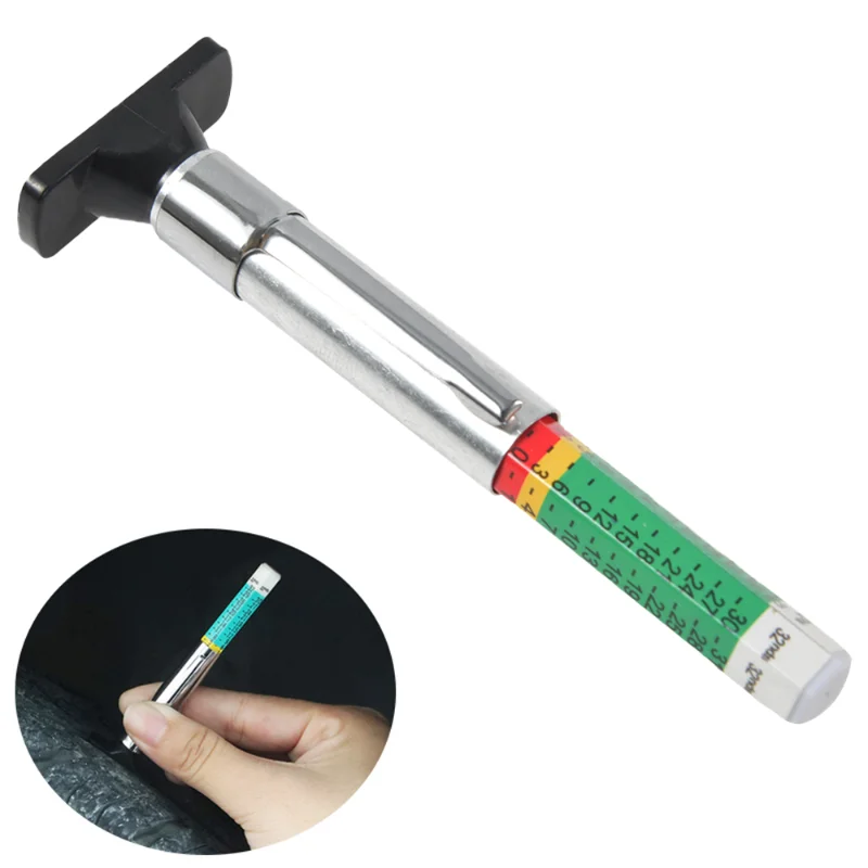 

25mm Car Tyre Measuring Pen Universal Tire Tread Pattern Depth Measuring Tool AutomotiveTire Depth Feeler Gauge Thickness Gauges