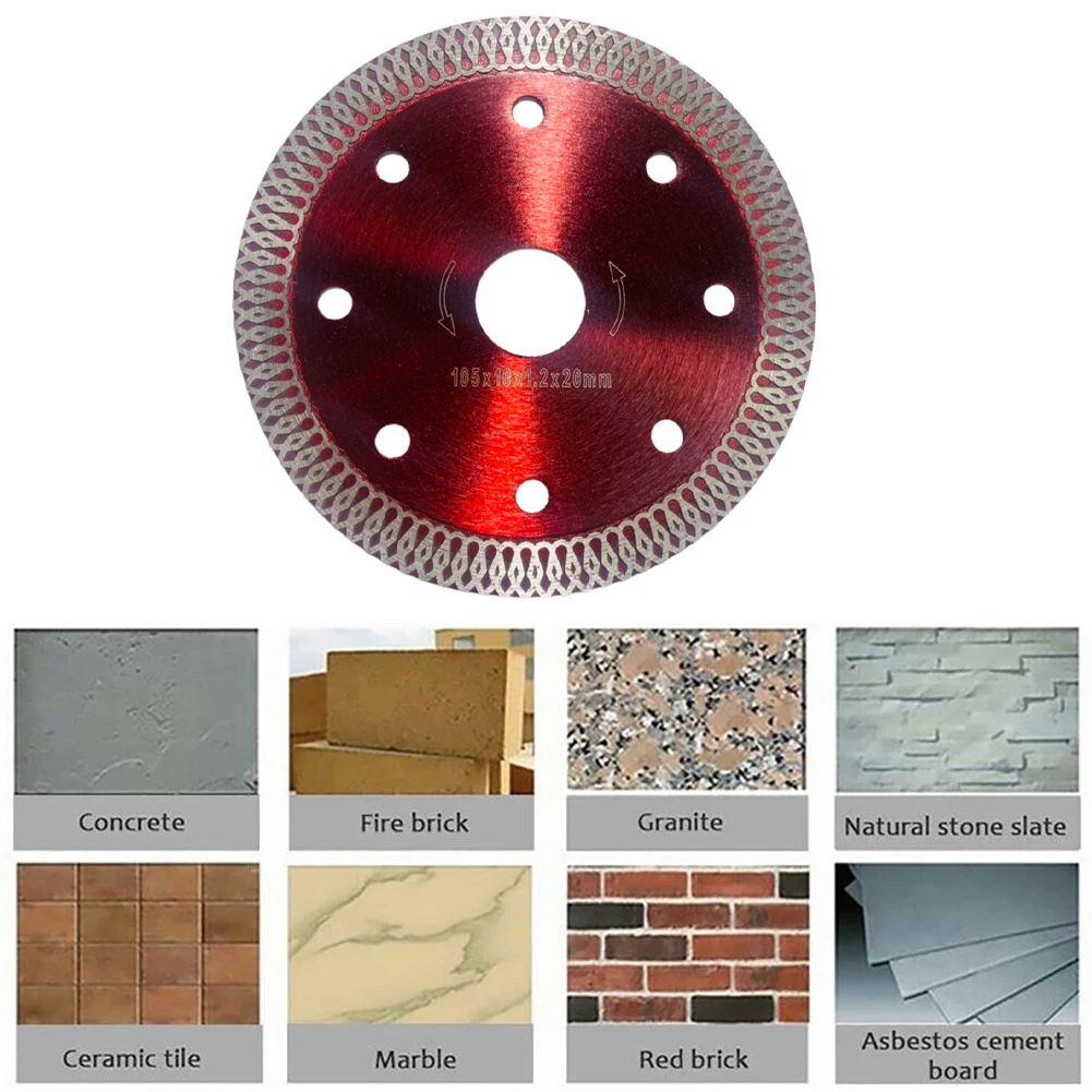 

For Granite Marble Tile Ceramic Brick Cutting Diamond Saw Blade 4/4.5/5in X Teeth Dry/wet Cutting ID 20mm/22.23mm