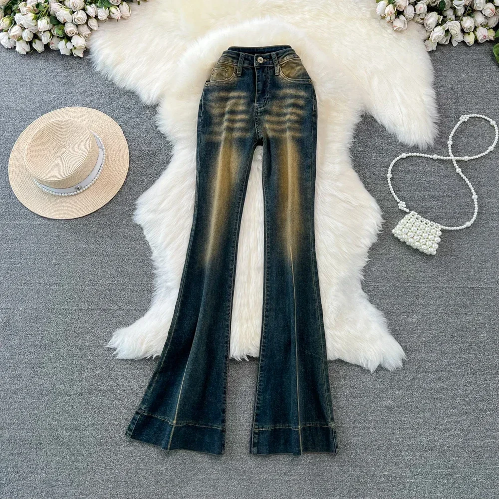 Colorblock Contrast Gradient Women Jeans with Flare Pant Long Slight Bootcut Bell Bottom Denim Pants y2k vintage tight stretch
Colorblock Contrast Gradient Women Jeans with Flare Pant Long Slight Bootcut Bell Bottom Denim Pants y2k vintage tight stretch
