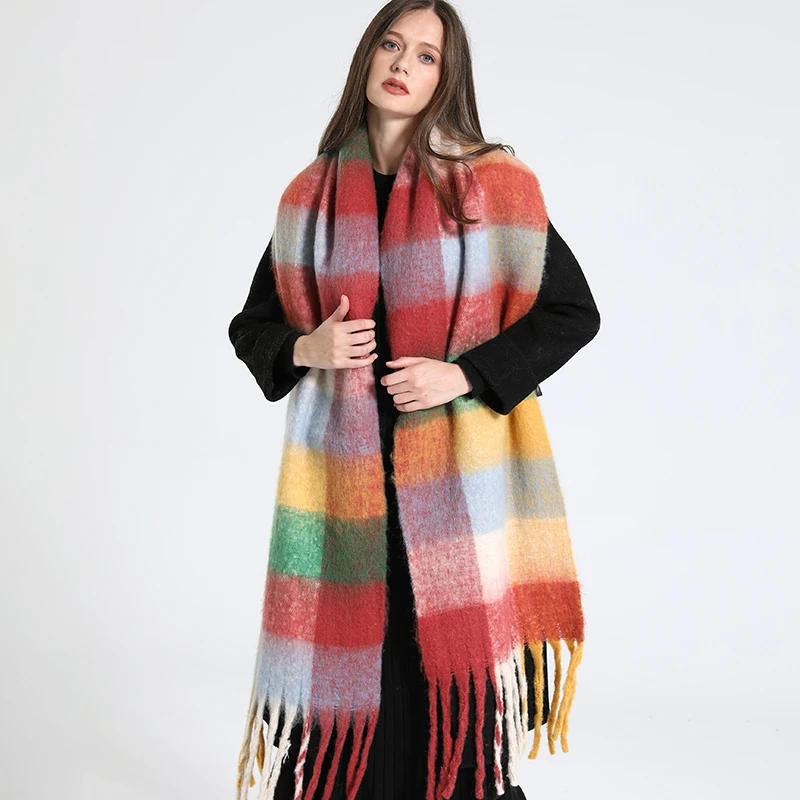NEW Luxury Cashmere Women Plaid Scarf Winter Warm Shawl and Wrap Bandana Pashmina Long Tassel Female Foulard Thick Blanket 3 Mallzona S0cdc602c2a1e4af295f1d229716d5ecft NEW Luxury Cashmere Women Plaid Scarf Winter Warm Shawl and Wrap Bandana Pashmina Long Tassel Female Foulard Thick Blanket Mallzona