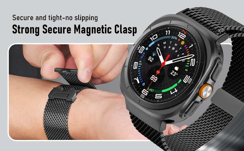 Milanese Loop Strap for Samsung Galaxy Watch 7 Ultra 47mm Stainless Steel No Gap Magnetic Bracelet SmartWatch Strap Accessories Milanese Loop Strap for Samsung Galaxy Watch 7 Ultra 47mm Stainless Steel No Gap Magnetic Bracelet SmartWatch Strap Accessories