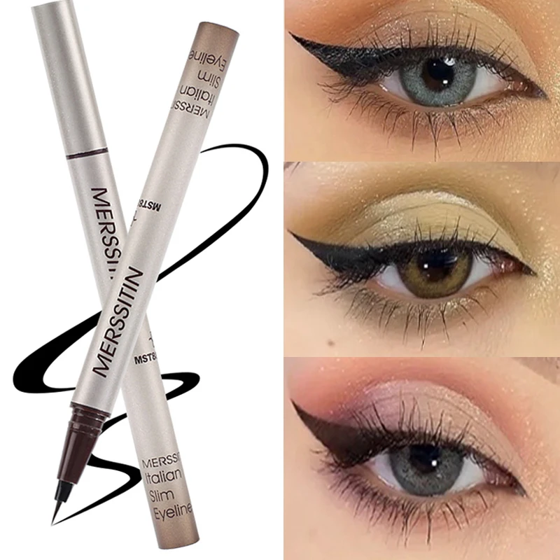 

Ultra-fine Waterproof Liquid Eyeliner Long-lasting Quick-dry Smooth Lying Silkworm Not Bloom Natural Eyelash Pen Cosmetics Tools