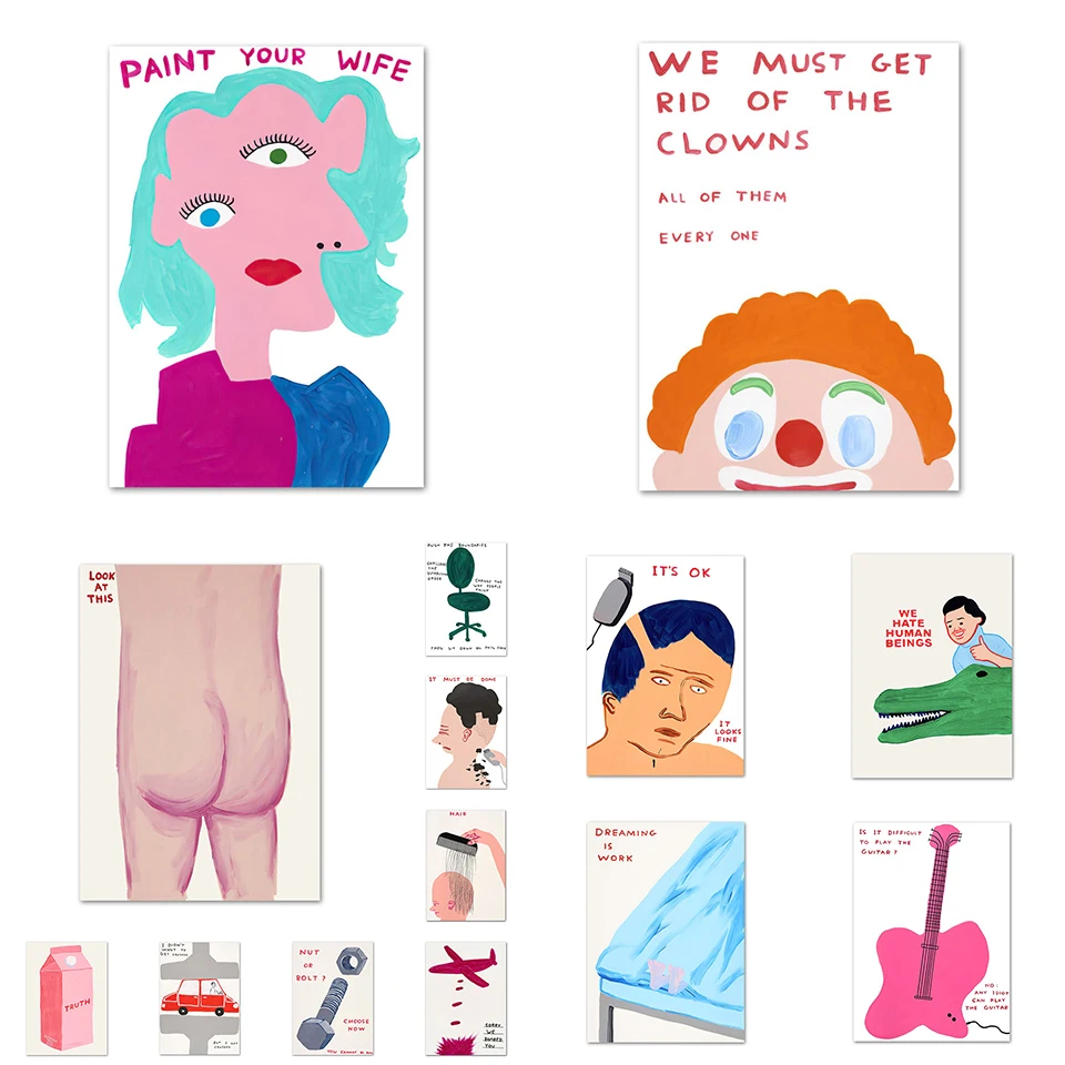 David Shrigley Art Posters, Impression Posters, Funny Quirky Gifts Abstract Art Murals, David Shrigley Decorative Wall Home Post
David Shrigley Art Posters, Impression Posters, Funny Quirky Gifts Abstract Art Murals, David Shrigley Decorative Wall Home Post