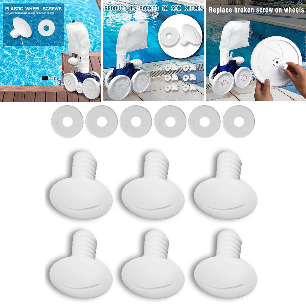 6pcs Plastic Wheel Screws Kit Replacement Wheel Screw 180/280/380 Cleaner For Polaris Models Cleaning Tools Accessories
6pcs Plastic Wheel Screws Kit Replacement Wheel Screw 180/280/380 Cleaner For Polaris Models Cleaning Tools Accessories