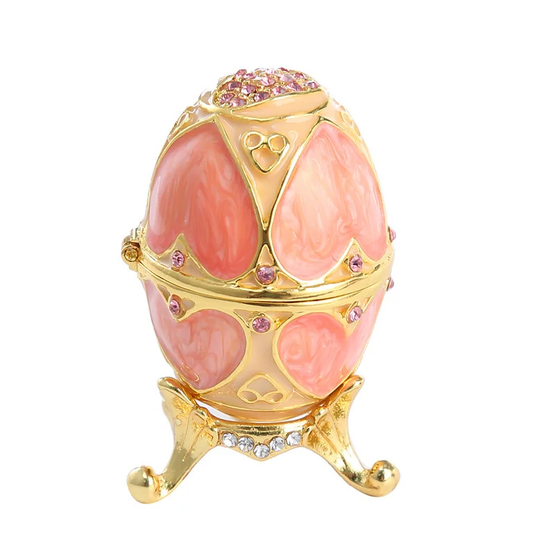 Egg Shaped Exquisite Jewelry Storage Box Diamond Inlaid Enamel Decorations Creative Home Metal Crafts
Egg Shaped Exquisite Jewelry Storage Box Diamond Inlaid Enamel Decorations Creative Home Metal Crafts