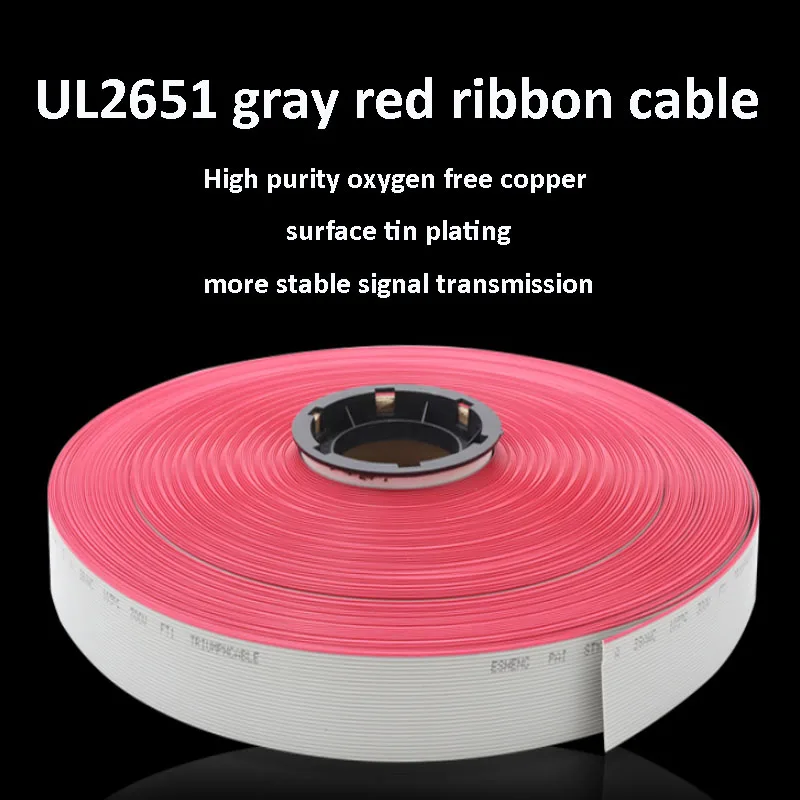 UL2651 Gray Red Pin 28 AWG Flat Ribbon Cable Wire Tinned Copper Ribbon Wire 10P 14P 16P 20P 26P 
UL2651 Gray Red Pin 28 AWG Flat Ribbon Cable Wire Tinned Copper Ribbon Wire 10P 14P 16P 20P 26P