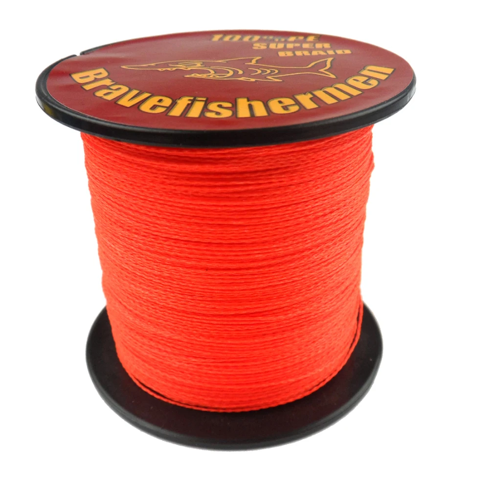 

4 Strands Polyethylene Orange PE Fishing Line Raid Fishing Line 100M Multifilament Fishing Wire 6LB 8LB 10-100LB Fish Tool