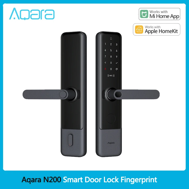 

Aqara N200 Smart Door Lock Fingerprint Bluetooth Linkage With Doorbell Password NFC Unlock Works With Mi Home Apple HomeKit