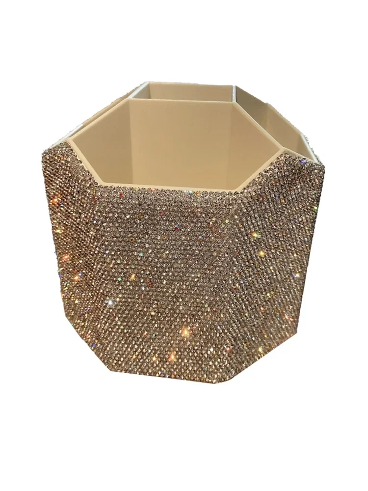 High-Grade Diamond-Embedded Makeup Brush Storage Bucket Lipstick Eyebrow Pencil Finishing Box Luxury Desktop Storage Rack
High-Grade Diamond-Embedded Makeup Brush Storage Bucket Lipstick Eyebrow Pencil Finishing Box Luxury Desktop Storage Rack