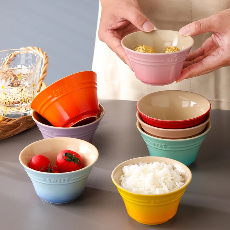 Creative Gradient Ceramic Rice Bowl Household Dessert Pudding Baking Bowl Noodle Soup Bowls Kitchen Tableware
Creative Gradient Ceramic Rice Bowl Household Dessert Pudding Baking Bowl Noodle Soup Bowls Kitchen Tableware