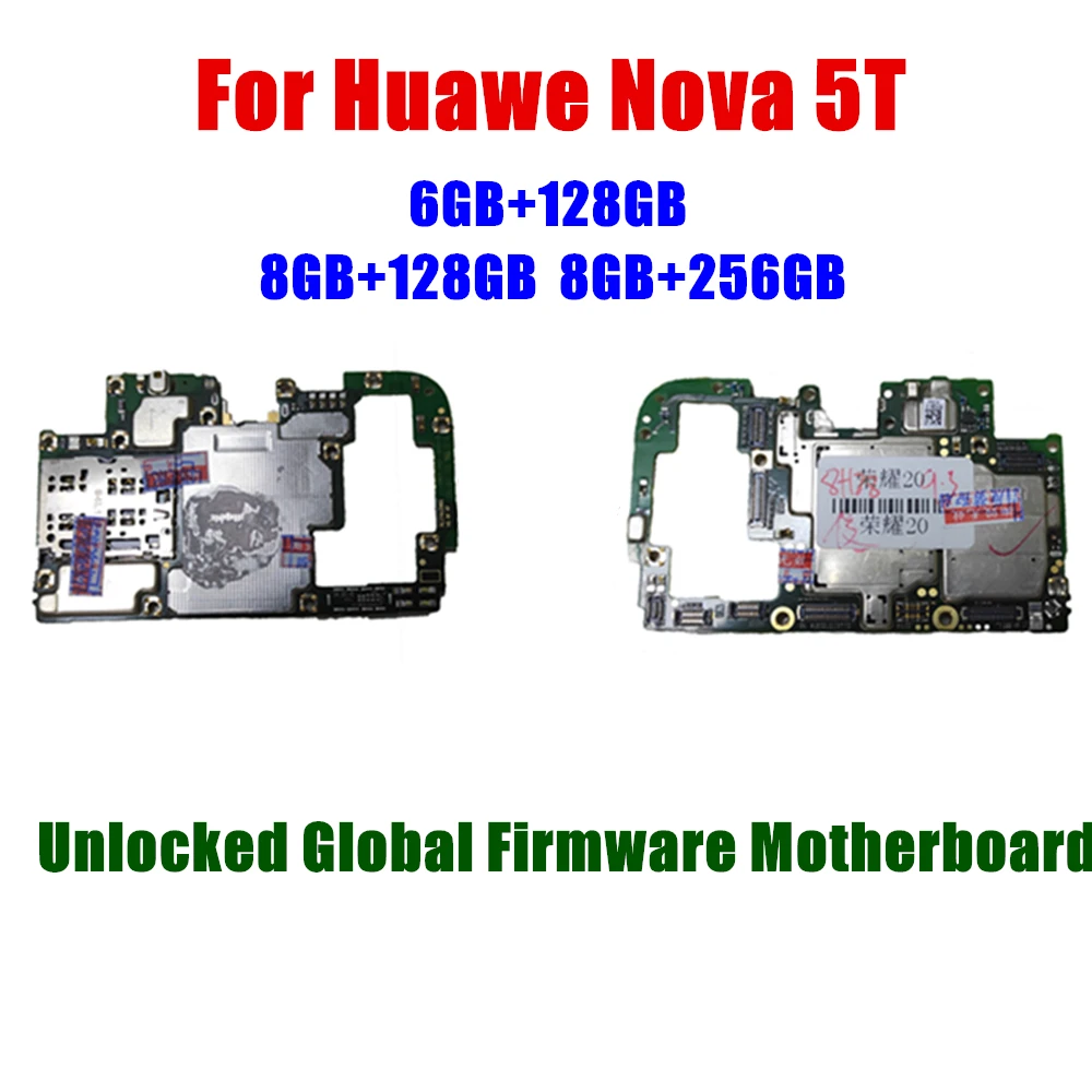 

Unlocked Mobile Electronic panel mainboard Motherboard Circuits With Firmware For HUAWEI NOVA 5T 128GB 256GB