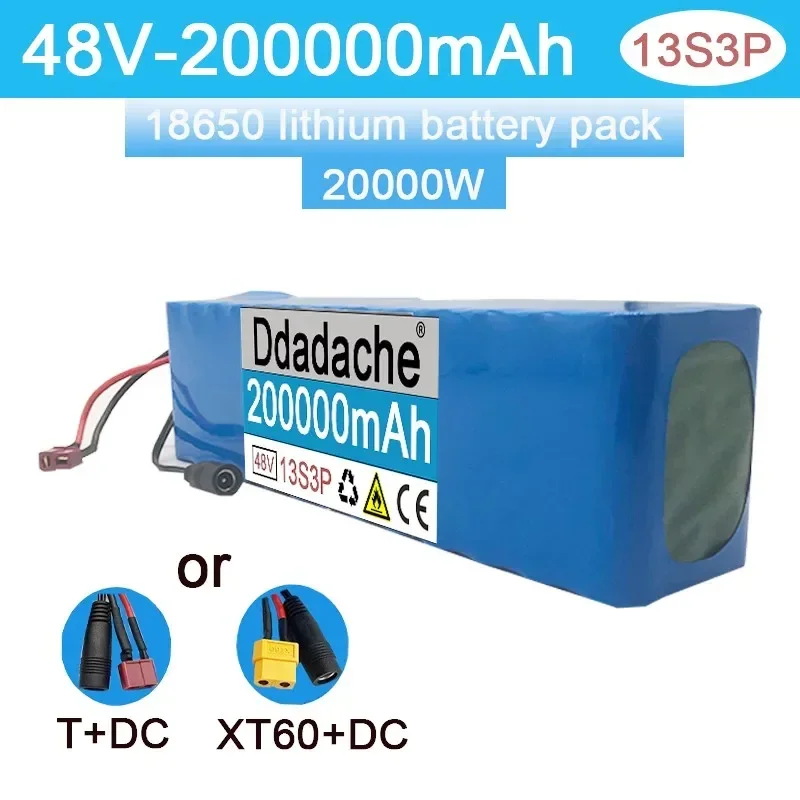 New48V 200000mAh 20000W13S3P XT60 48VLithiumlonBattery Pack 200Ah for54.6vE-bike Electric Bicycle Scooter with BMS
New48V 200000mAh 20000W13S3P XT60 48VLithiumlonBattery Pack 200Ah for54.6vE-bike Electric Bicycle Scooter with BMS