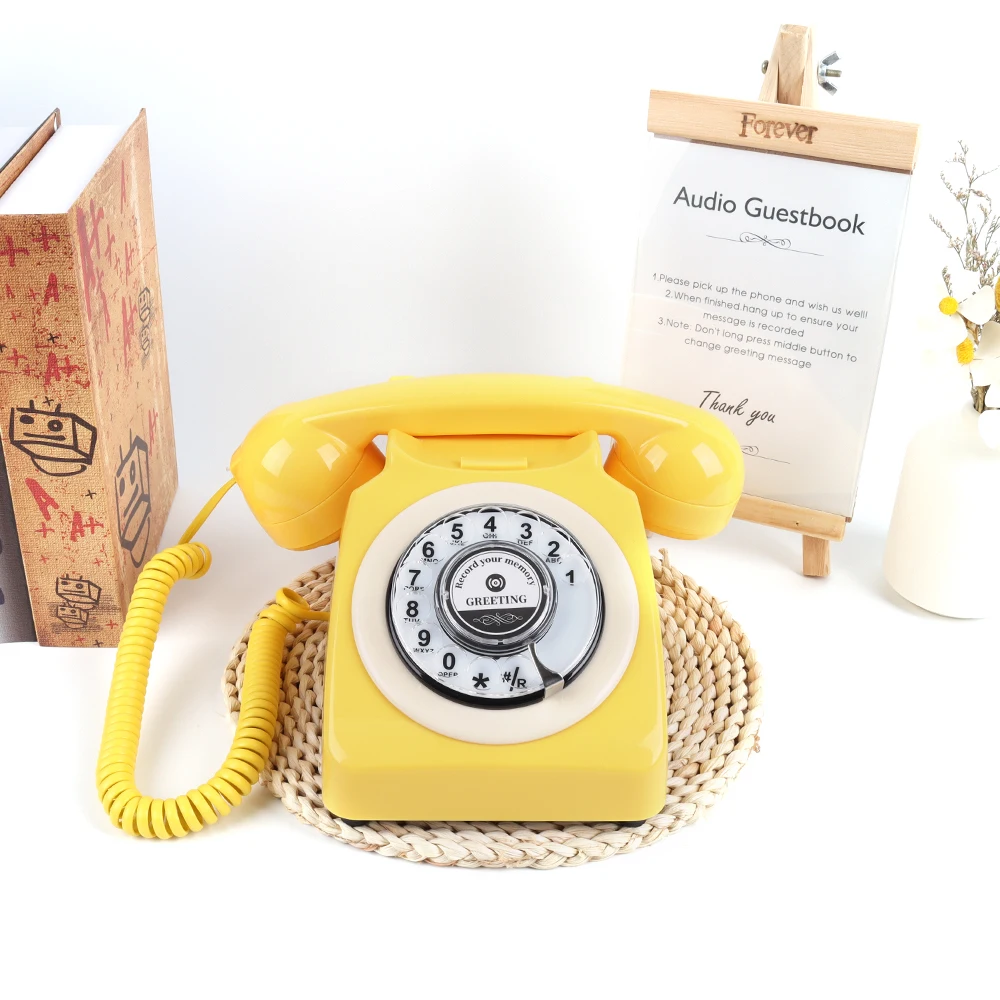 

Vintage phone Vintage landline Recording Wedding Event Guest book Recorder Pick up the phone and leave a message
