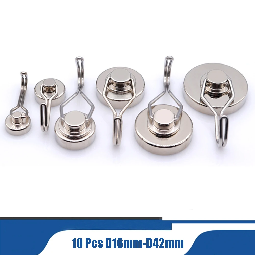 10 Pcs Neodymium Magnetic Hook Swivel Swing Powerful Strong Heavy Duty D16mm D20mm D25mm D32mm D36mm D42mm Neodymium Magnet Hook
10 Pcs Neodymium Magnetic Hook Swivel Swing Powerful Strong Heavy Duty D16mm D20mm D25mm D32mm D36mm D42mm Neodymium Magnet Hook