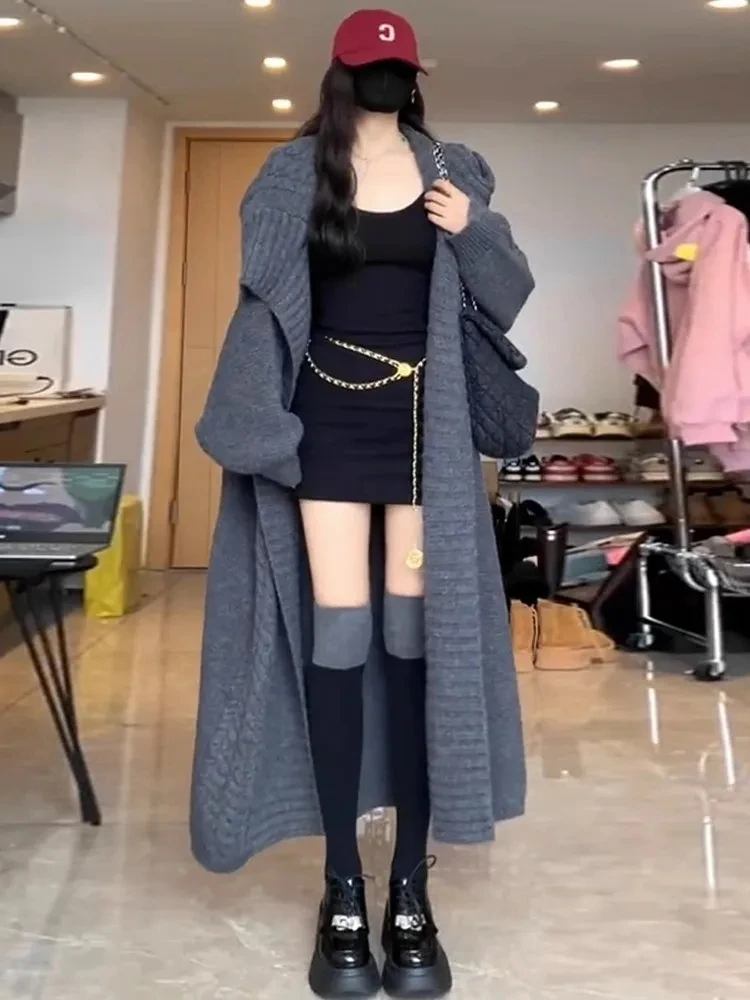 2023 Winter French Vintage Knitted Cardigan Coats Women Long Sleeve Korea Chic Casual Female Loose Sweater Outwear Ropa De Mujer
2023 Winter French Vintage Knitted Cardigan Coats Women Long Sleeve Korea Chic Casual Female Loose Sweater Outwear Ropa De Mujer
