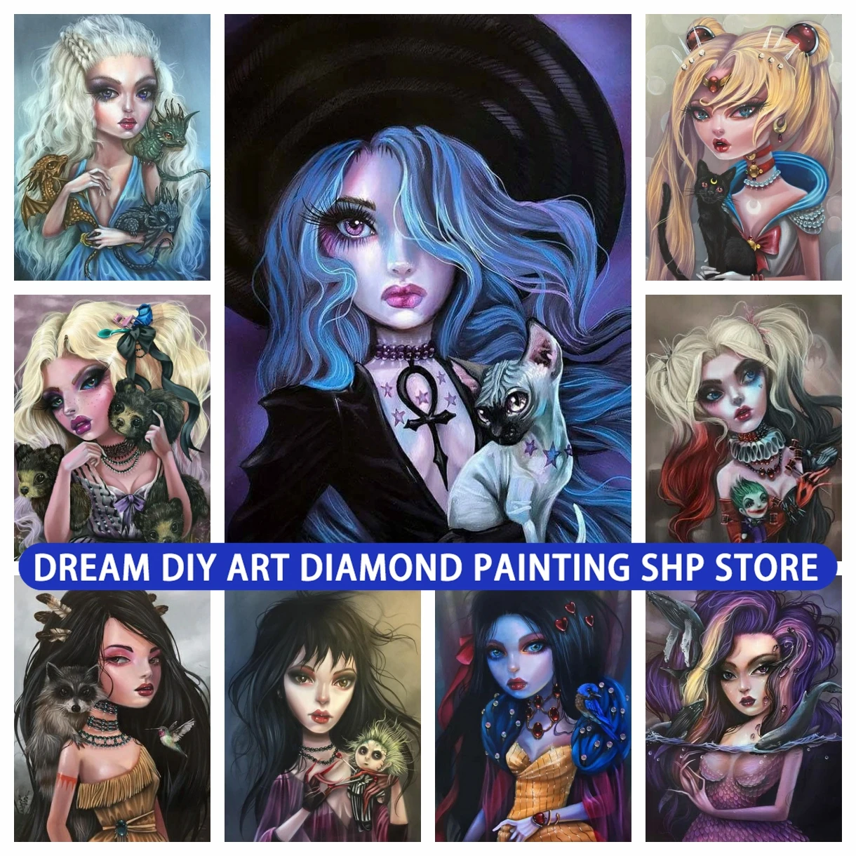 Cute Cartoon Princess Big Eye Girl Dream DIY Art Diamond Painting Cross Stitch Gothic Style Handmade DIY Mosaic Home Decor Gift
Cute Cartoon Princess Big Eye Girl Dream DIY Art Diamond Painting Cross Stitch Gothic Style Handmade DIY Mosaic Home Decor Gift