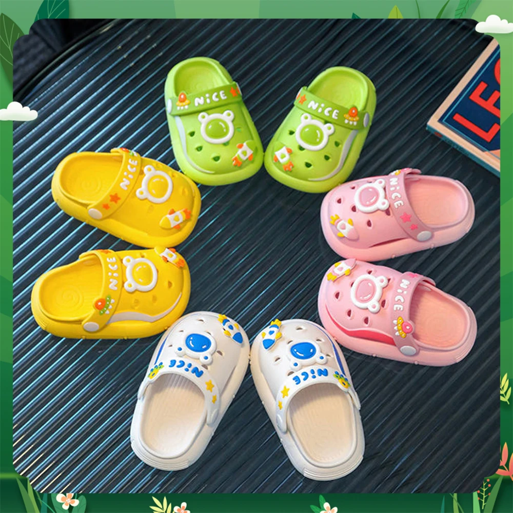 Children Slippers Summer Girls' Baby Shoes Boys' Soft Sole Anti Slip Sandals Home Bathroom Cute Little Bear Kids Garden Slippers
Children Slippers Summer Girls' Baby Shoes Boys' Soft Sole Anti Slip Sandals Home Bathroom Cute Little Bear Kids Garden Slippers