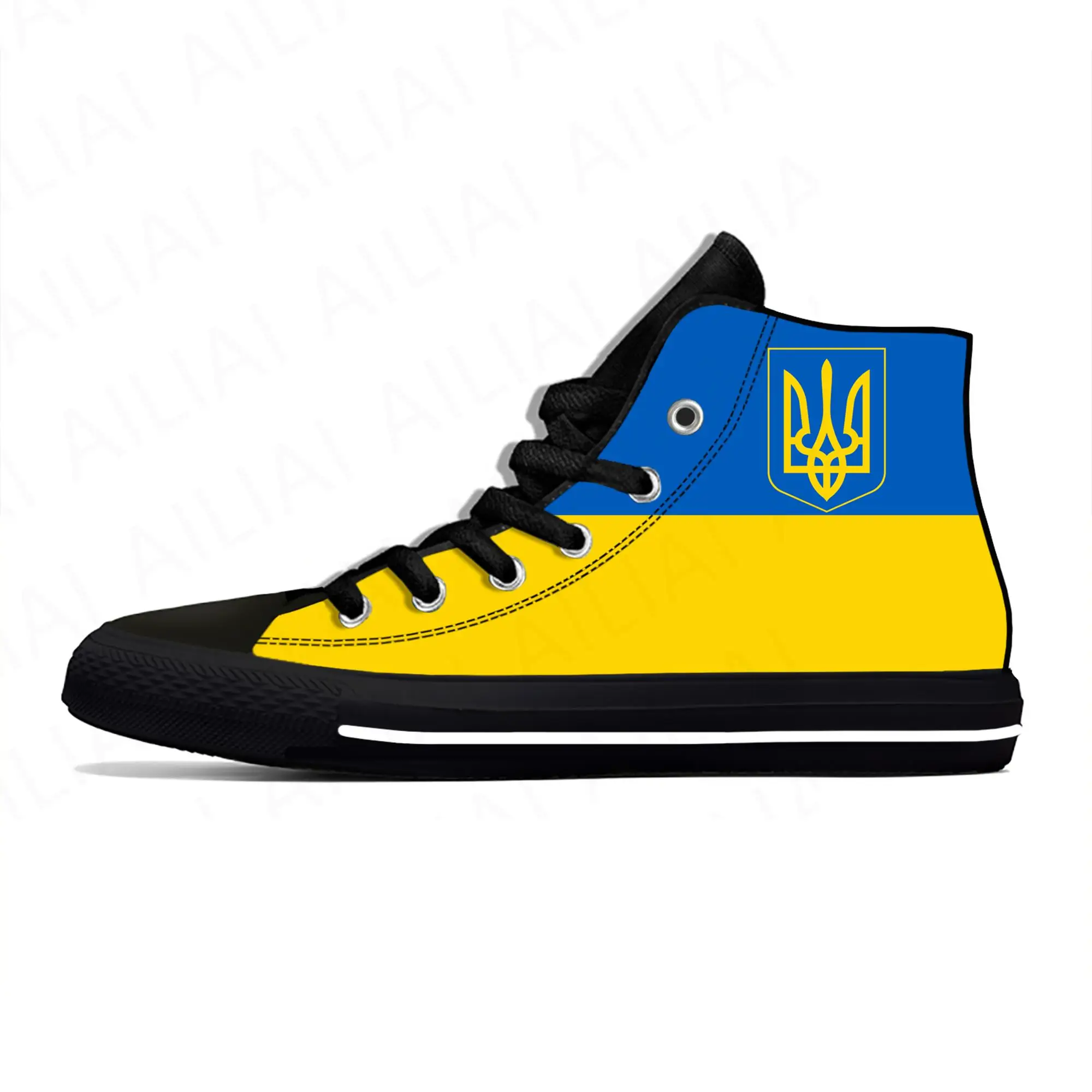 

Кроссовки высокие с украинским флагом для мужчин и женщин, повседневная обувь для подростков, холщовые дышащие легкие кеды для бега