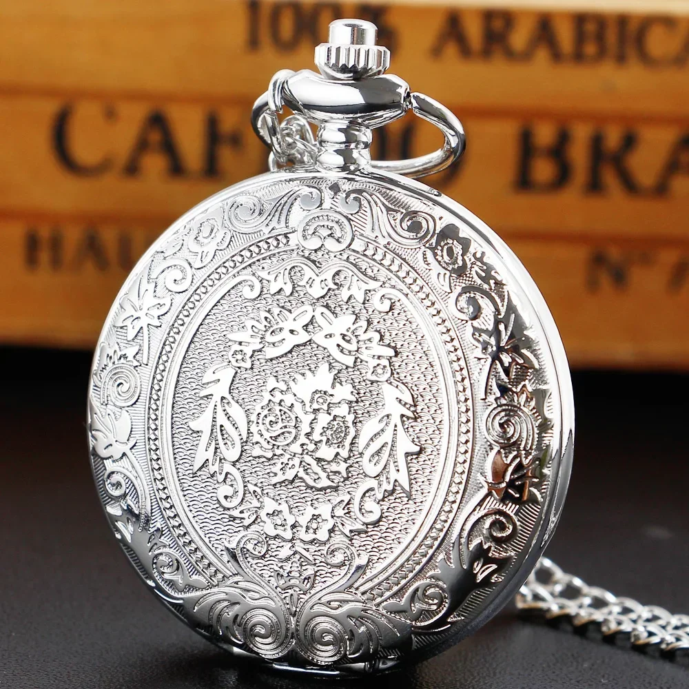 Роскошные серебряные кварцевые карманные часы, модное ожерелье, подвеска, цепочка, ювелирные изделия, подарок, часы в стиле стимпанк для мужчин и женщин
Роскошные серебряные кварцевые карманные часы, модное ожерелье, подвеска, цепочка, ювелирные изделия, подарок, часы в стиле стимпанк для мужчин и женщин
