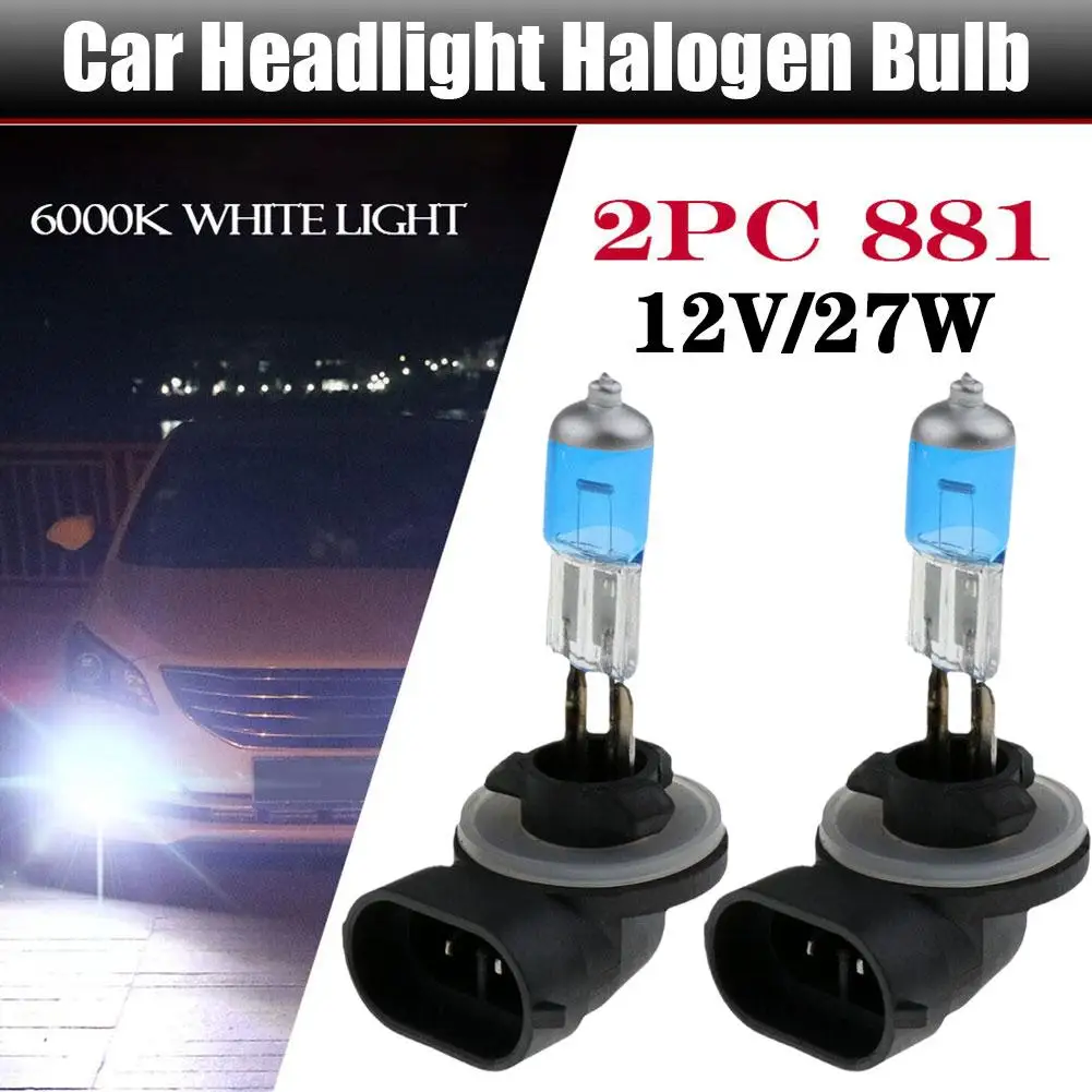

2pcs H27 881 894 Super Bright White Fog Halogen Bulb Hight Power 27W Car Head Light Lamp DRL Day Running Lights Yellow Amber 12V