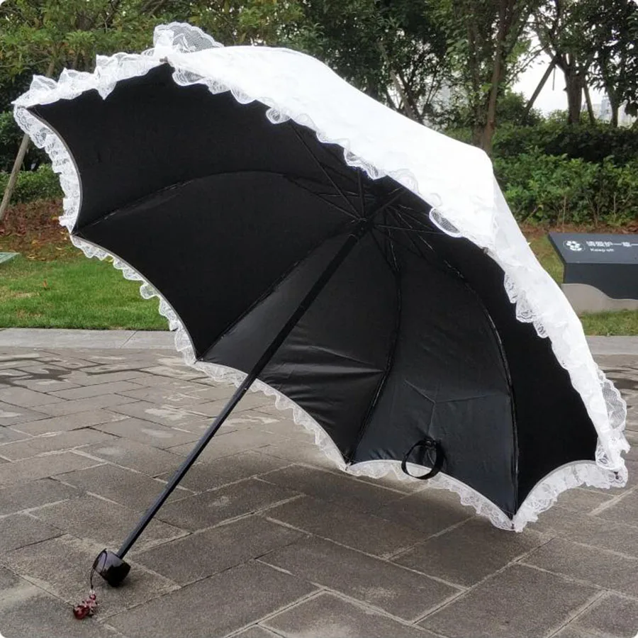 

Женский зонт для сада и улицы, Свадебный белый зонт, козырек, китайские винтажные Зонты Ombrello с УФ-защитой
