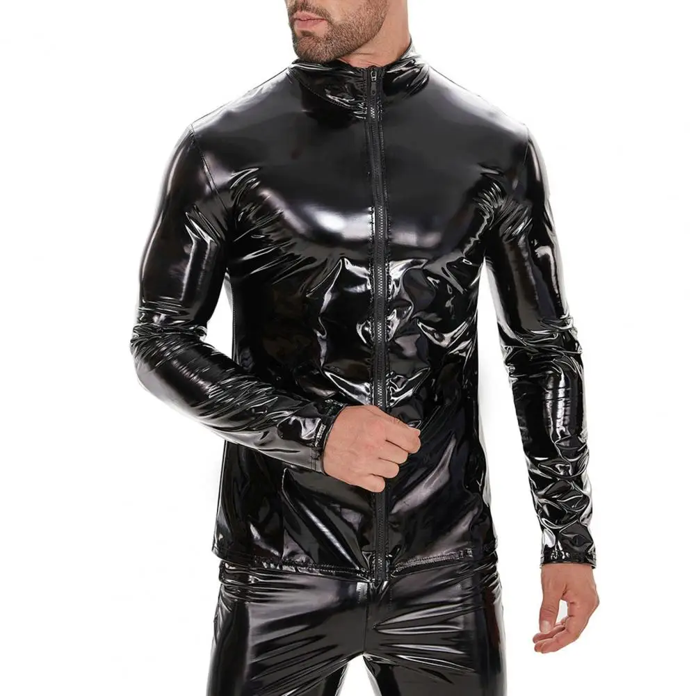 Men Stand Collar Coat Stylish Men's Faux Leather Jacket with Stand Collar Zipper Closure for Nightclub Party Performance Smooth
Men Stand Collar Coat Stylish Men's Faux Leather Jacket with Stand Collar Zipper Closure for Nightclub Party Performance Smooth
