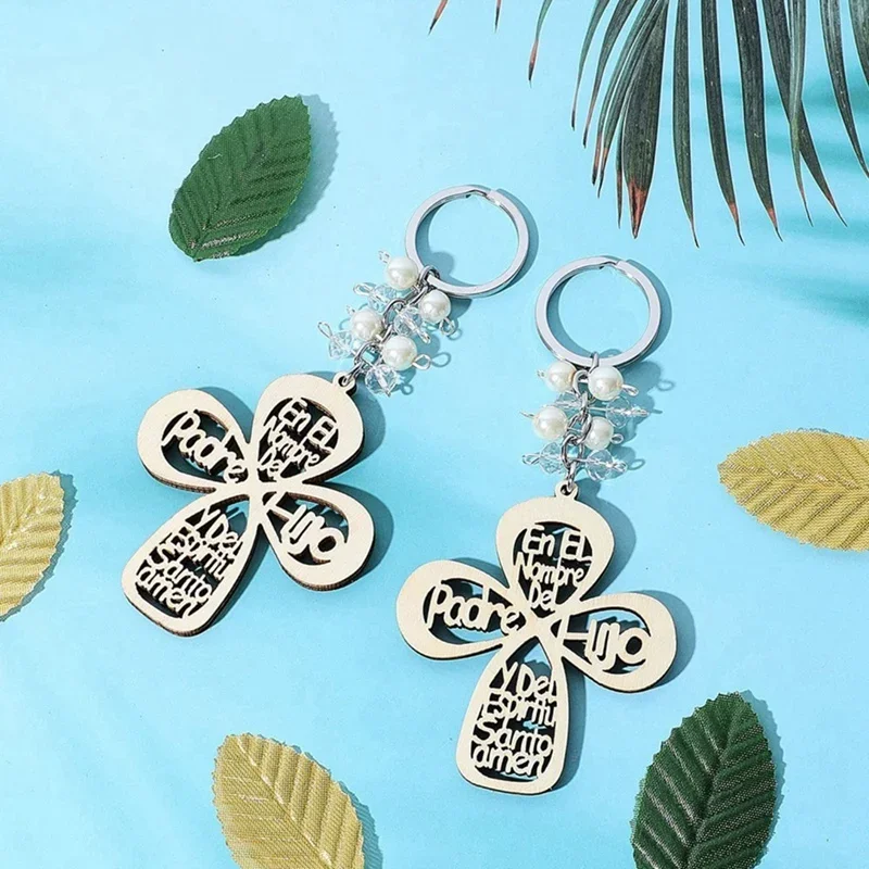 Ring For Key Bag Wood 60pcs Baptism Cross With Christening Keychain Communion Wooden Favor Design First
Ring For Key Bag Wood 60pcs Baptism Cross With Christening Keychain Communion Wooden Favor Design First