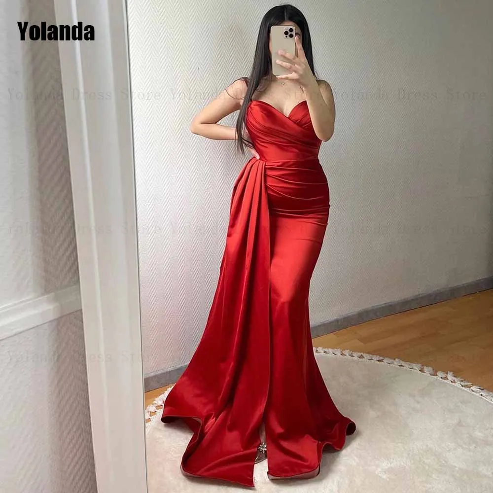 Red High Quality Mermaid Evening Dresses 2024 Belt Ruffle Open Back Belt Sleeveless Party Dress Floor Length Robe de soirée
Red High Quality Mermaid Evening Dresses 2024 Belt Ruffle Open Back Belt Sleeveless Party Dress Floor Length Robe de soirée