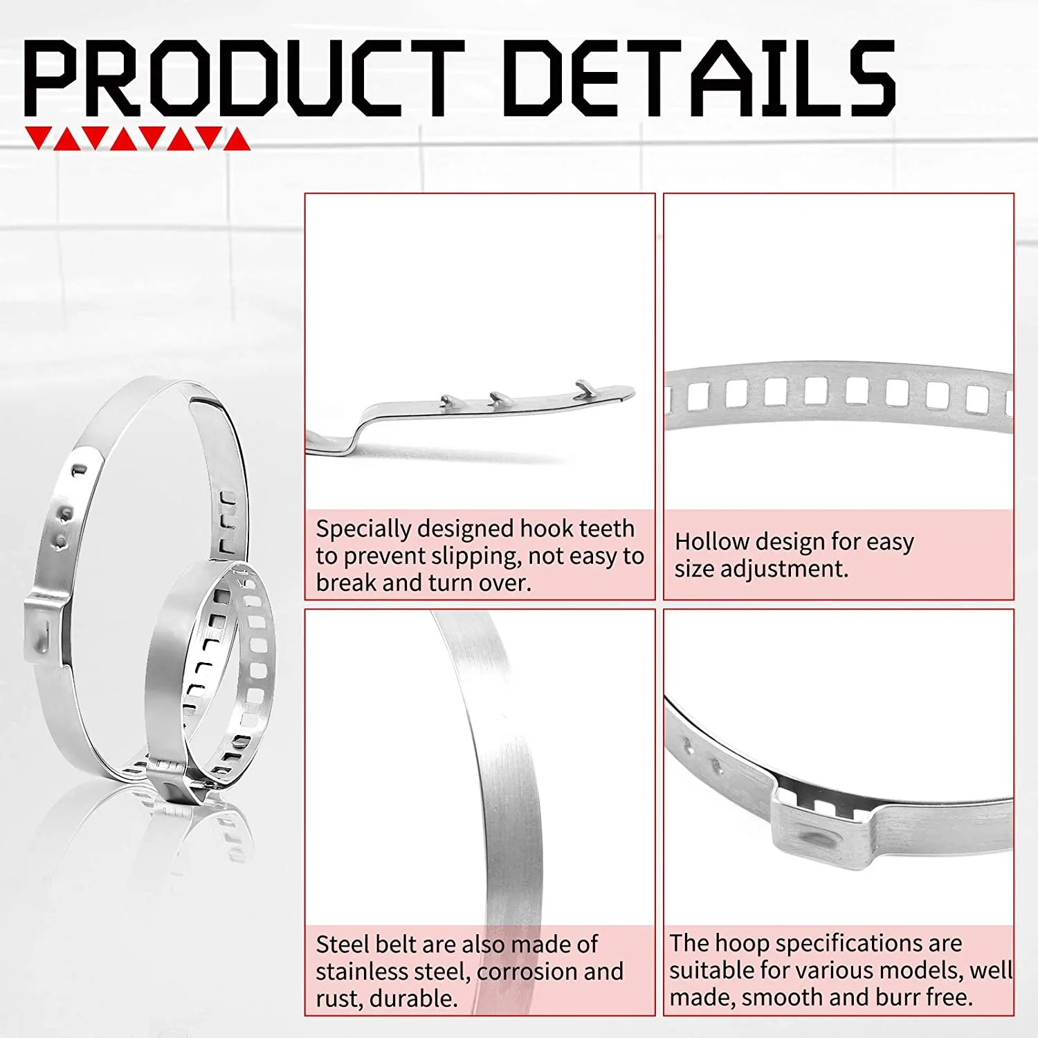 Durable High Quality CV Boot Clamp Joint Kits Large & Small Replacement Stainless Steel Universal Adjustable Crimp
Durable High Quality CV Boot Clamp Joint Kits Large & Small Replacement Stainless Steel Universal Adjustable Crimp