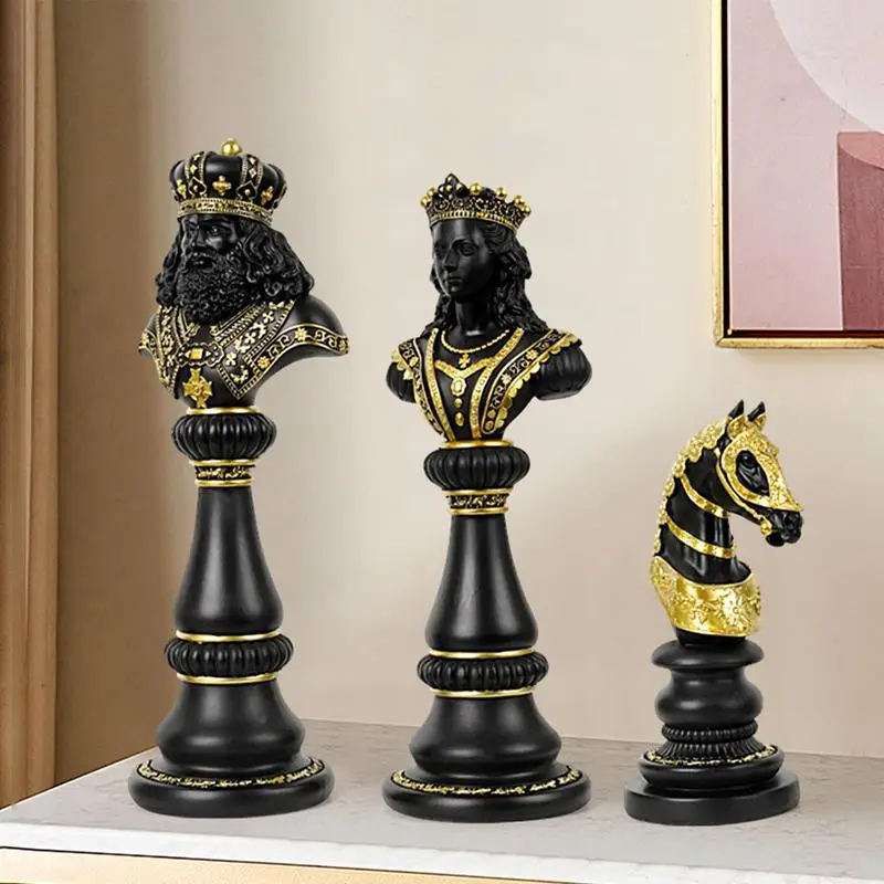 30cm Resin Retro International Chess Figurine For Interior King Knight Sculpture Home Desktop Decor Living Room Decoration
30cm Resin Retro International Chess Figurine For Interior King Knight Sculpture Home Desktop Decor Living Room Decoration