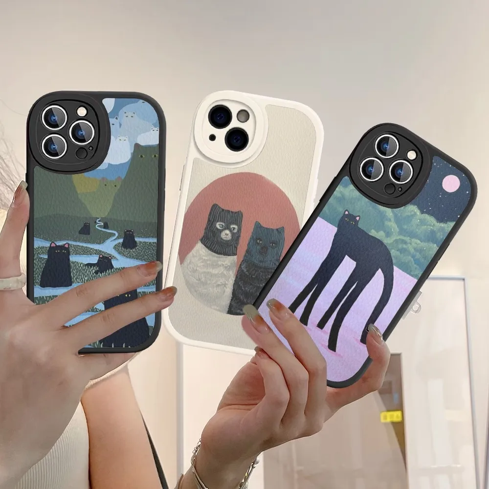 Abstract cat Phone Case Hard Leather For iPhone 14 13 12 Mini 11 14 Pro Max Xs X Xr 7 8 Plus Fundas
Abstract cat Phone Case Hard Leather For iPhone 14 13 12 Mini 11 14 Pro Max Xs X Xr 7 8 Plus Fundas