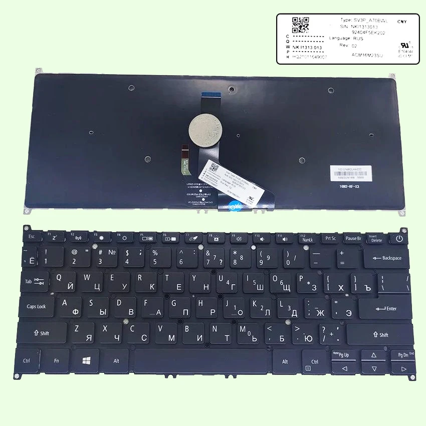Клавиатура для Acer Swift SF314-57 57G 58 N19H4 SF514-52 SV3P-A70BWL с подсветкой RU Русская раскладка
Клавиатура для Acer Swift SF314-57 57G 58 N19H4 SF514-52 SV3P-A70BWL с подсветкой RU Русская раскладка